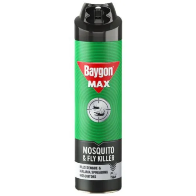 Baygon Max Mosquito & Fly Killer Spray Double Nozzle - 400ml